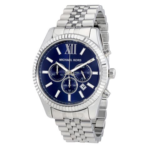 michael kors lexington watch blue|Michael Kors chronograph watch.